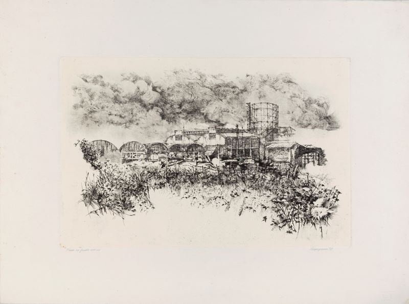 Renzo Vespignani - Periferia Romana (gazometro)