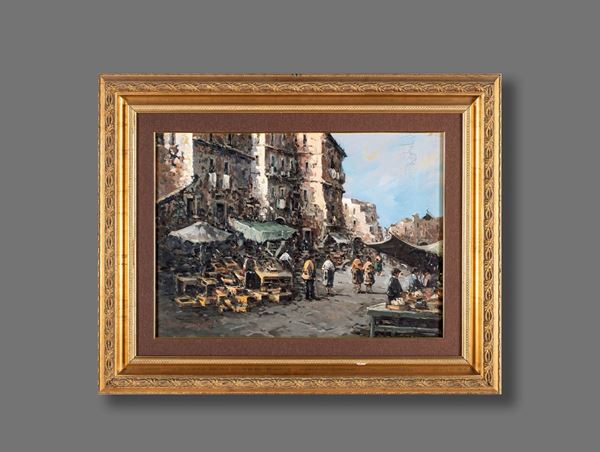 Pittore del XIX/XX secolo - Mercato