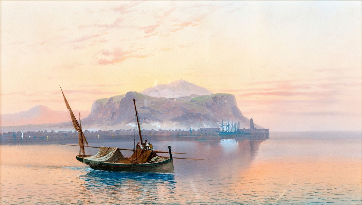 Pittore del XIX Secolo - Palermo Monte Pellegrino