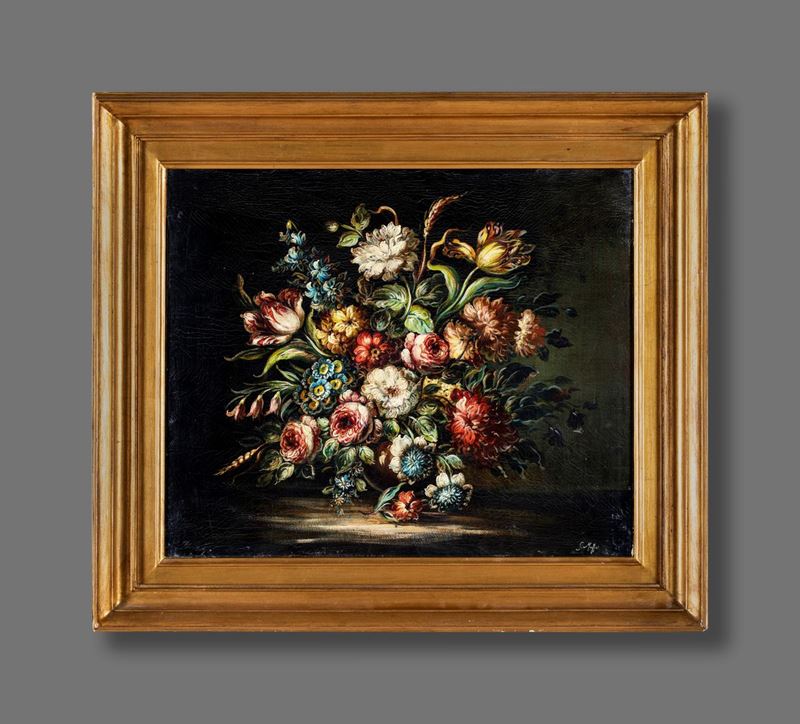 Pittore del XIX Secolo - Natura Morta di Fiori