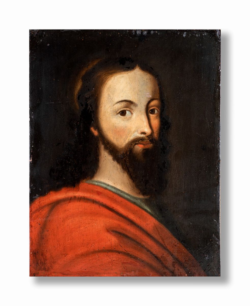 Scuola Toscana del XVIII Secolo - Ritratto Virile con Mantello Rosso