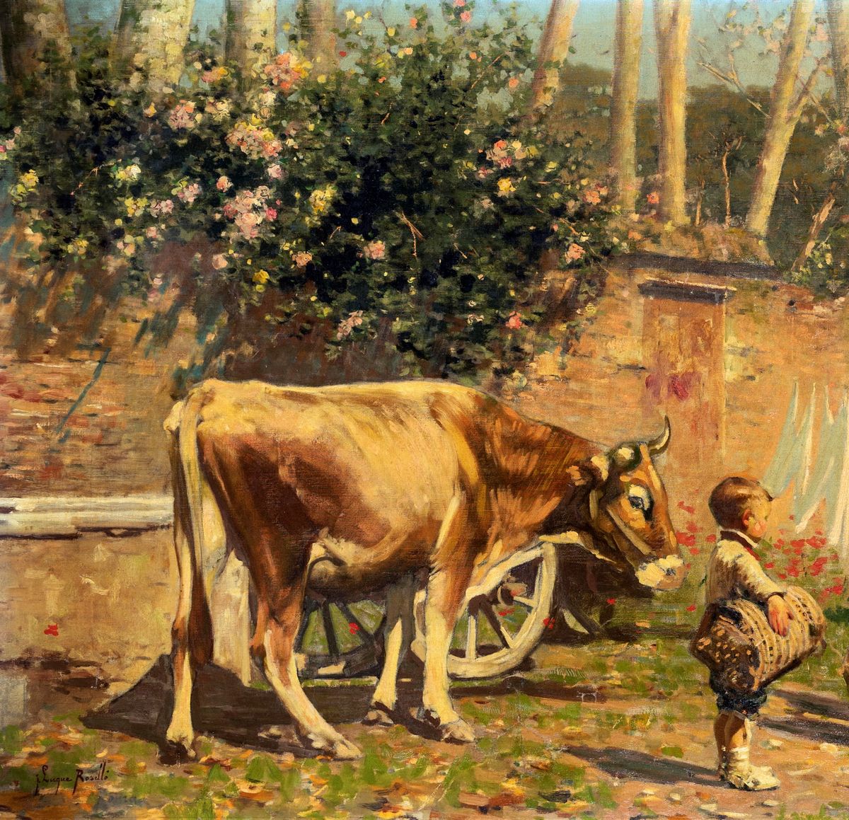 Joaquìn Luque Rosellò - Scena di Genere sullo Sfondo di Siviglia