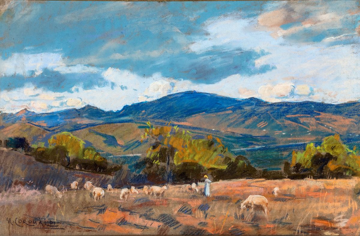 Umberto Coromaldi - Paesaggio con Pastorella e Armenti