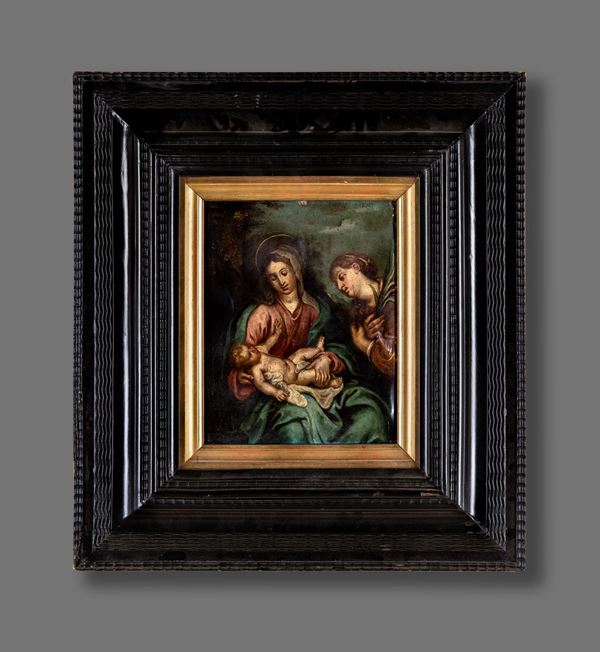Anonimo del XVIII secolo - Madonna col Bambino e Sant&#39;Anna