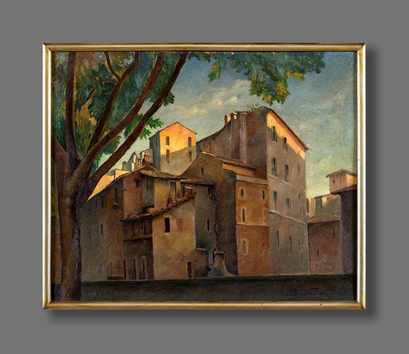 Pittore degli Inizi del XX Secolo - Tetti di Roma