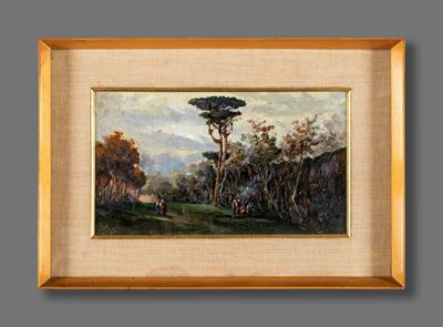 Paesaggio Boschivo con Figure