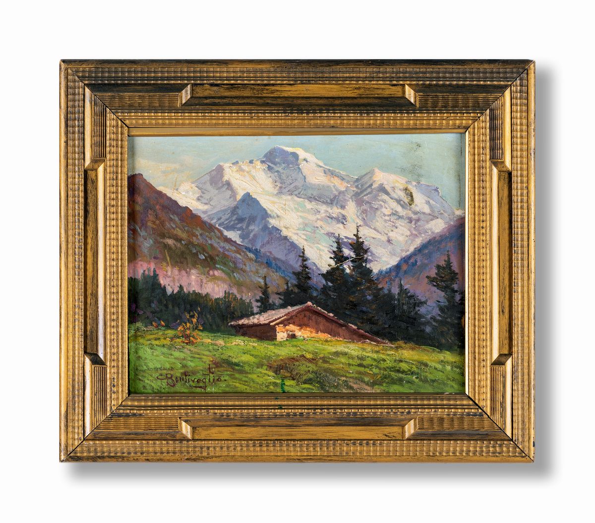 Cesare Bentivoglio - Paesaggio Montano con Casolare