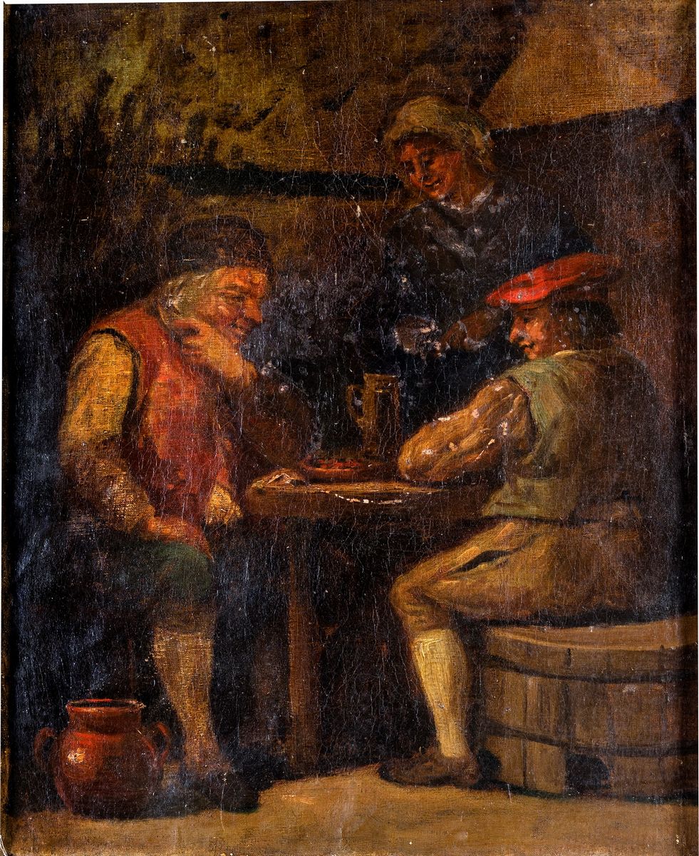 Pittore del XIX Secolo - Giocatori di Carte