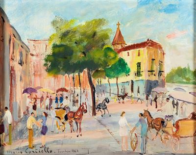 Strada di Città con Chiesa