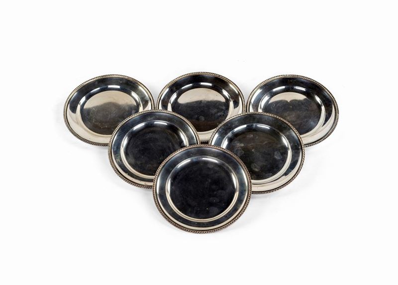 Sei Piatti in Argento,