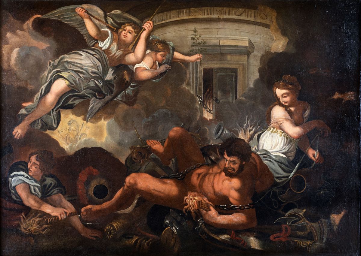 Pittore del XVIII Secolo - Scena Mitologica