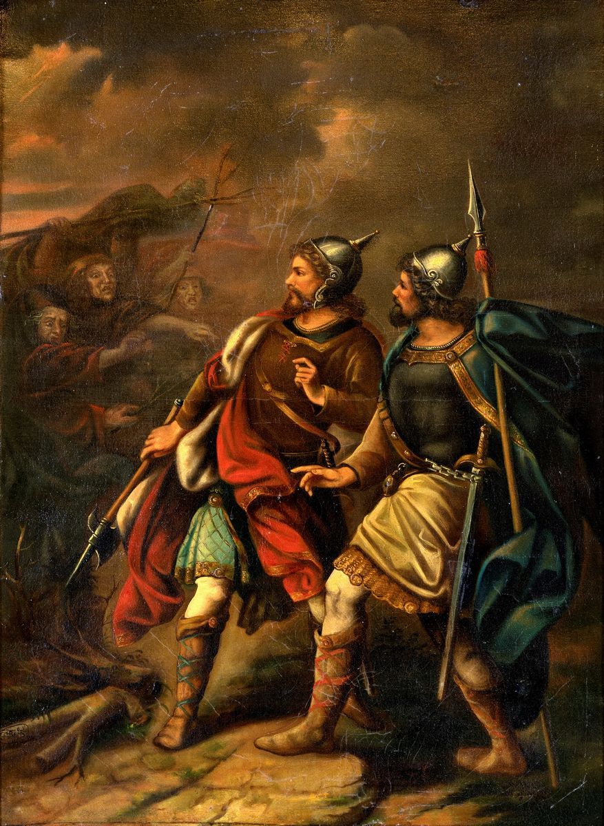Pittore del XIX Secolo - Macbeth Incontra le Streghe