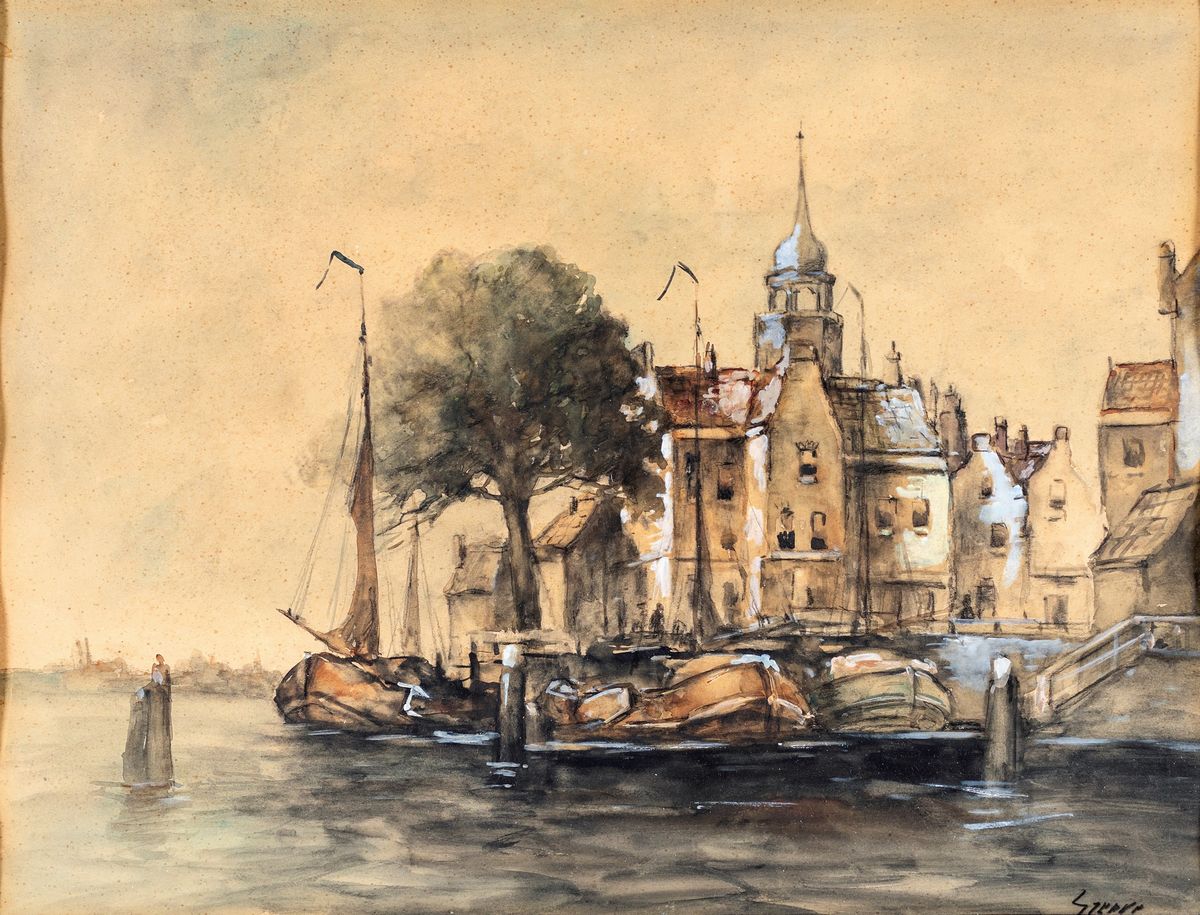 Johan Conrad Greive - Veduta di Amsterdam