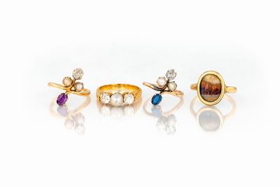 Anelli con Brillanti, Perle e Pietre