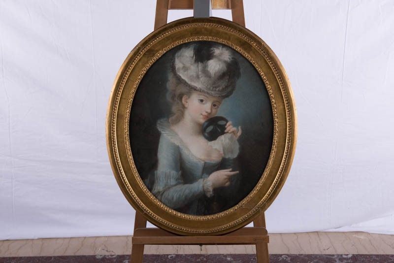 Scuola Francese del XVIII Secolo - Coppia di Pastelli