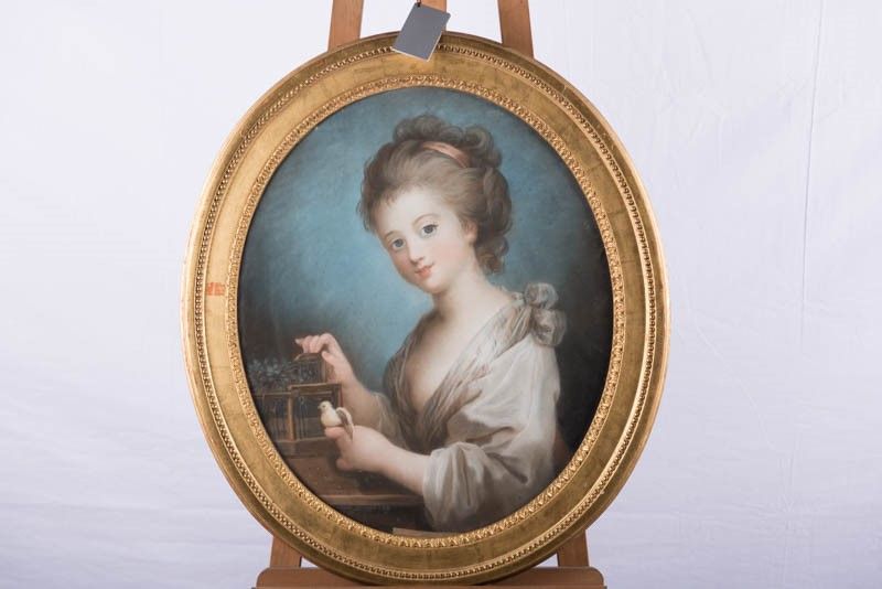 Scuola Francese del XVIII Secolo - Coppia di Pastelli