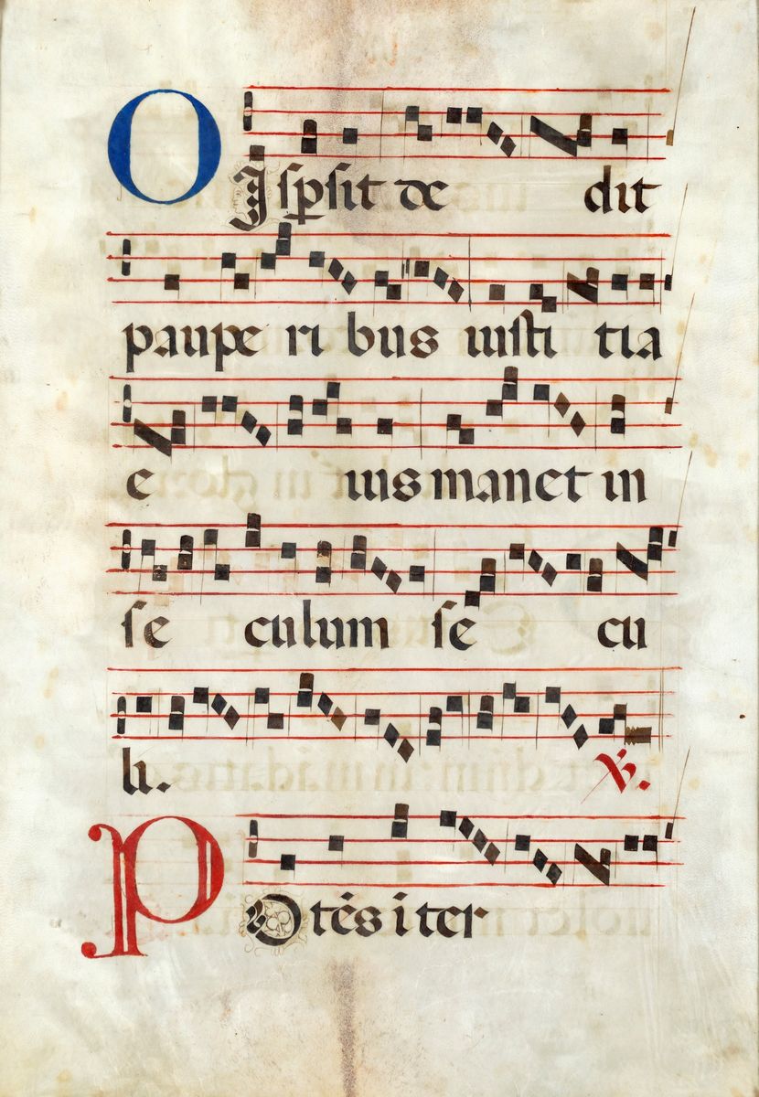 Cinque Antiche Pagine di Spartito Musicale