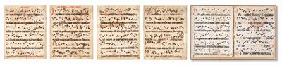 Sei Antiche Pagine di Spartito Musicale