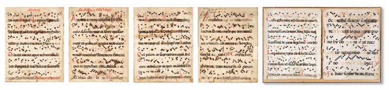 Sei Antiche Pagine di Spartito Musicale