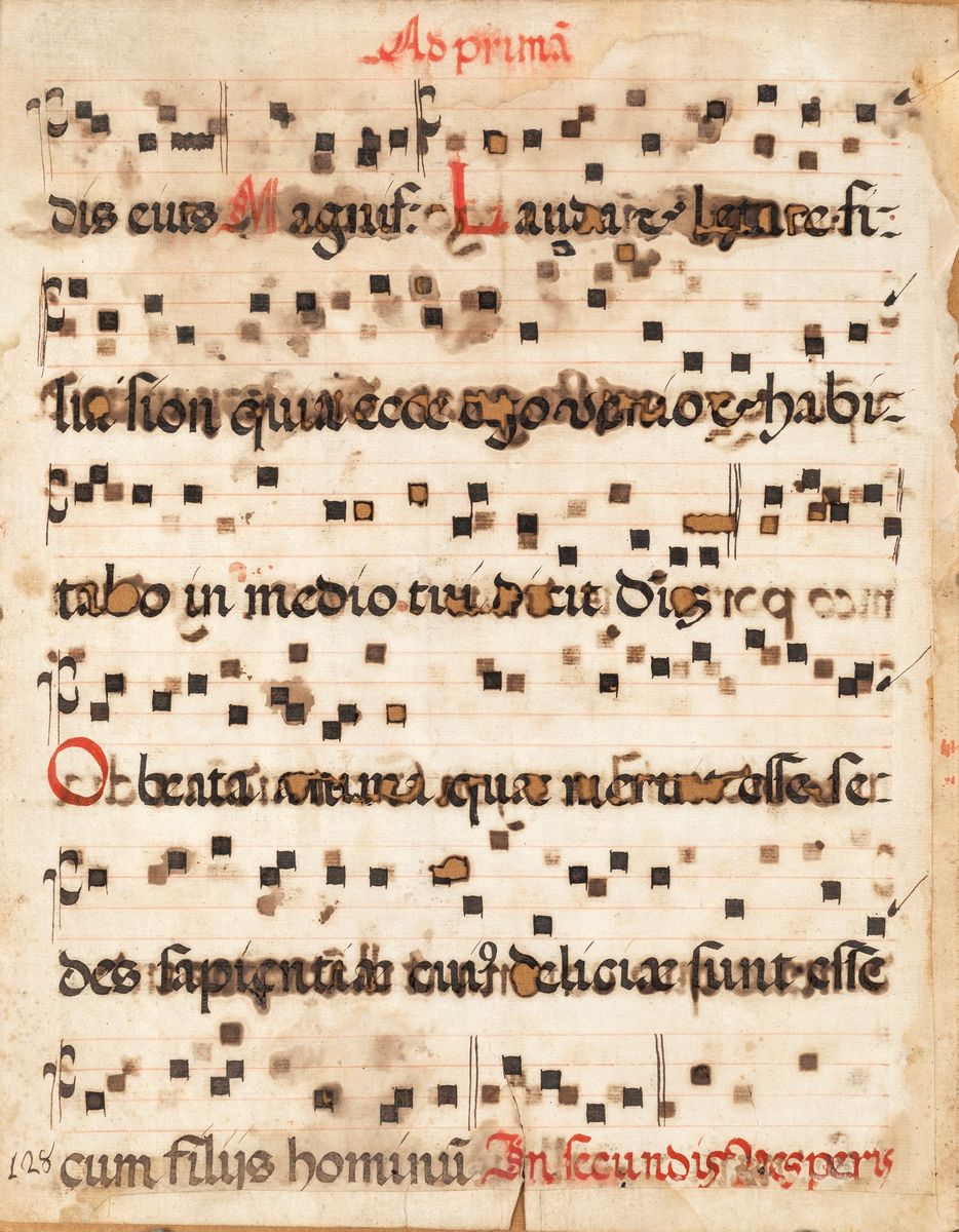 Sei Antiche Pagine di Spartito Musicale