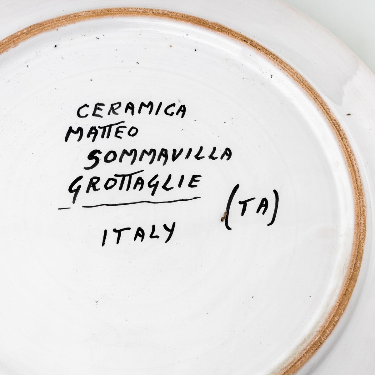 Due Piatti in Ceramica, Matteo Sommavilla Grottaglie