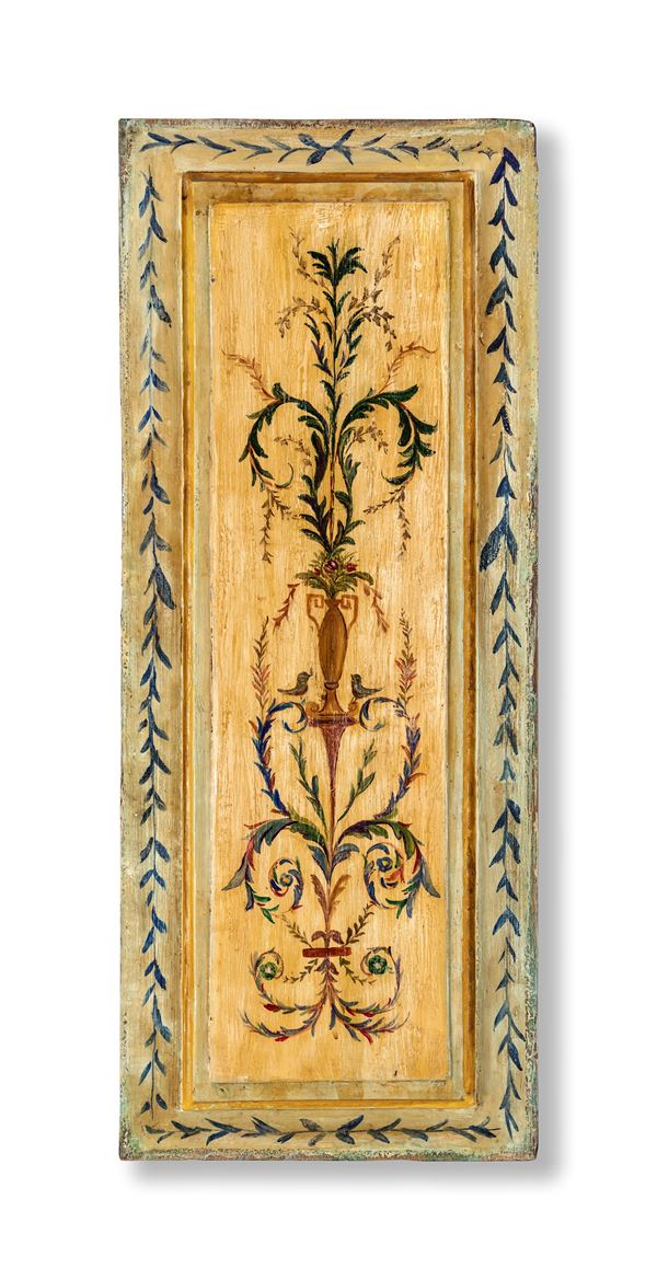 Pannello in legno dipinto  - Asta Mobili, Arredi, Dipinti Antichi e del XIX Secolo - Casa d'Aste Arcadia