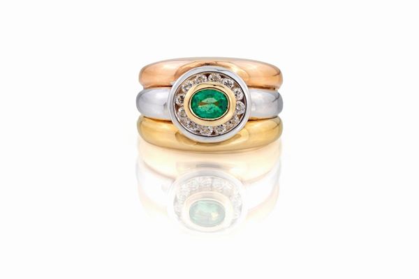 ANELLO ORO IN TRE COLORI