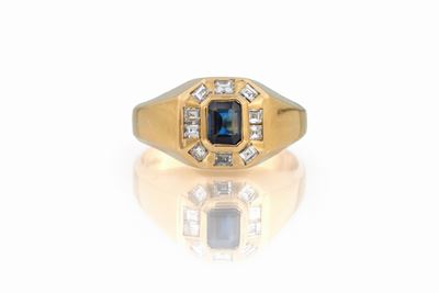 Anello Mignolo con Zaffiro