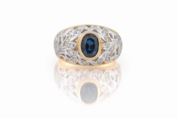 ANELLO CON ZAFFIRO AUSTRALIANO