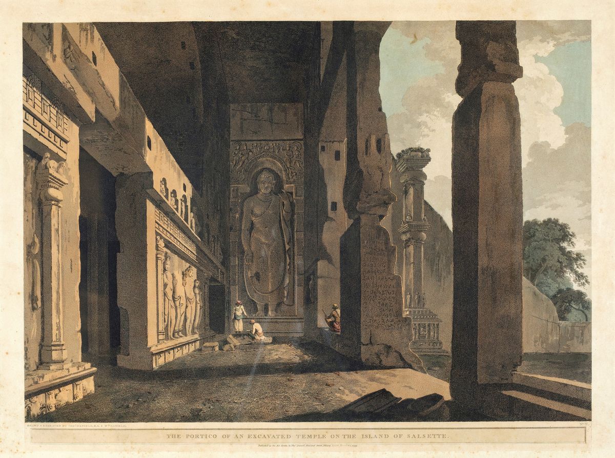 Coppia di Vedute con Rovine