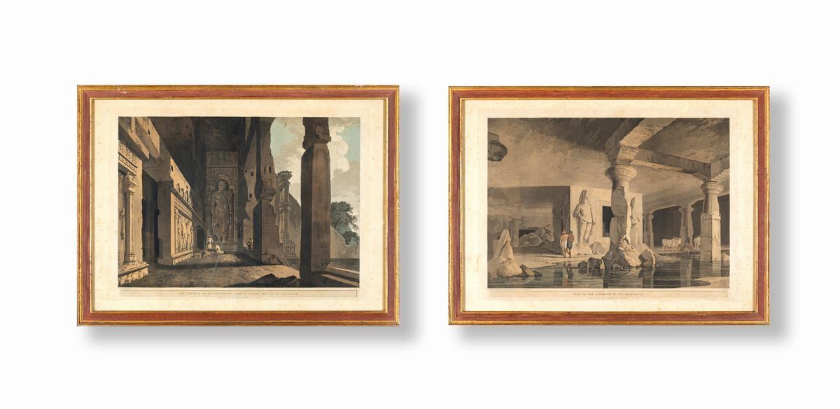 Coppia di Vedute con Rovine