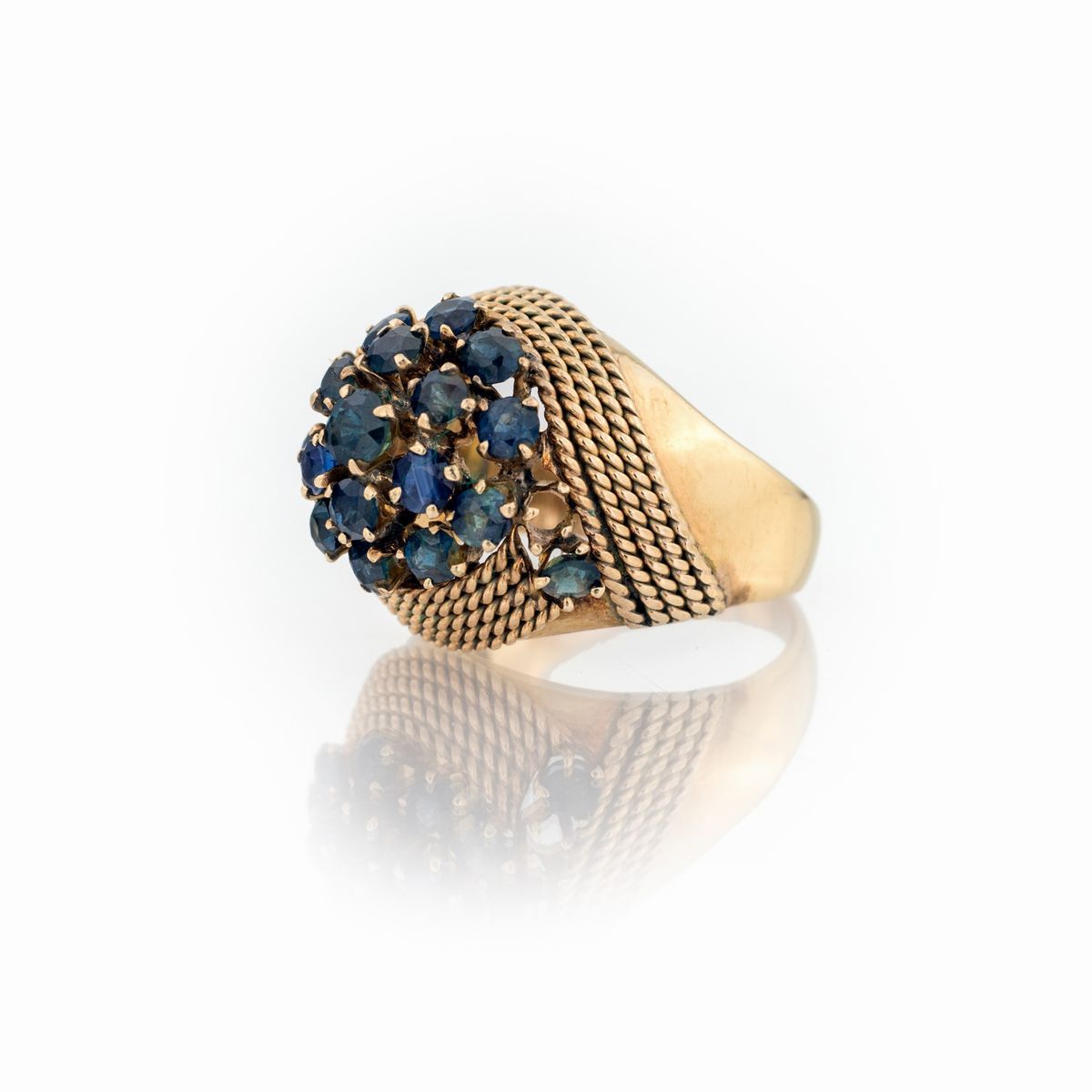 Anello Chevalier con Zaffiri