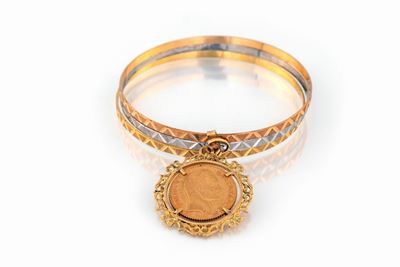 Bracciale Tre Colori con Moneta Venezuelana