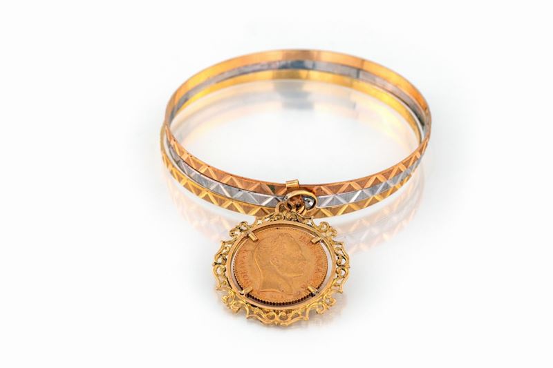 Bracciale Tre Colori con Moneta Venezuelana