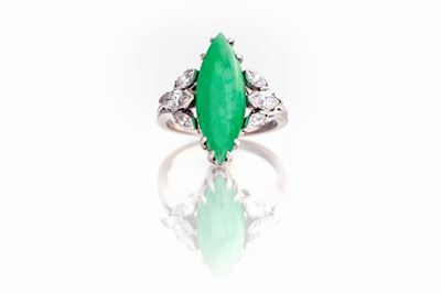 Rocchi, Anello con Giada e Brillanti