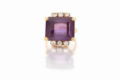 Anello Ametista e Brillanti