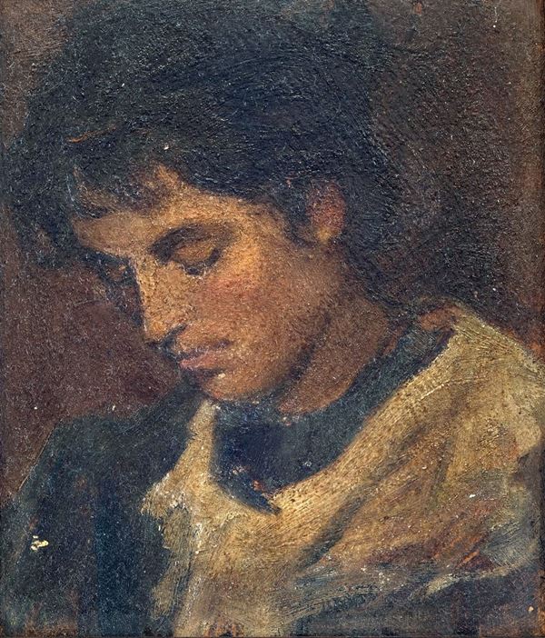 Pittore del XIX/XX secolo - Profilo di giovane