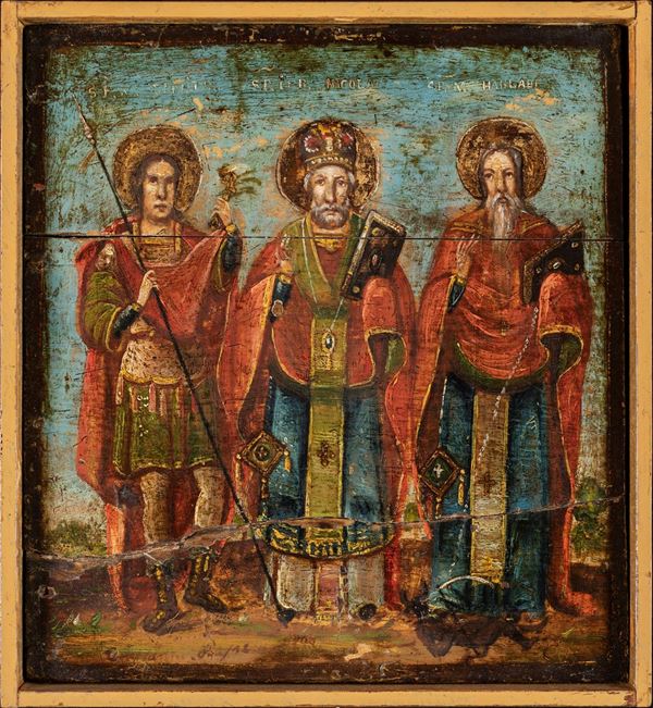 Icona, Russia XIX secolo  - tempera su tavola - Asta Mobili, Arredi, Dipinti Antichi e del XIX Secolo - Casa d'Aste Arcadia