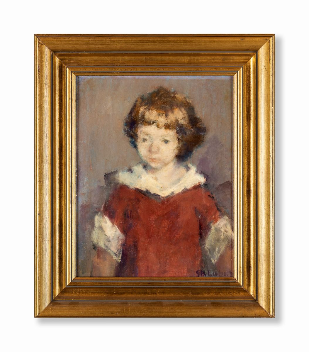 Gheorghe Labin - Ritratto di Bimba in Rosso (ana Maria)