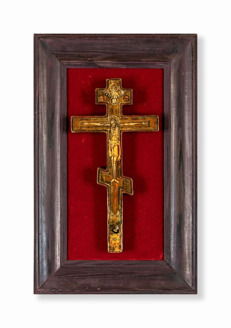 Croce in Legno Dipinto, Fine del XIX Secolo