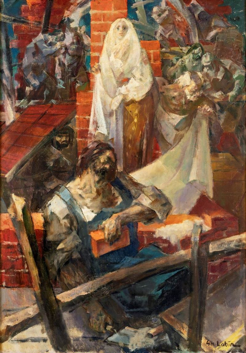 Gheorghe Labin - Donna in Abito Bianco