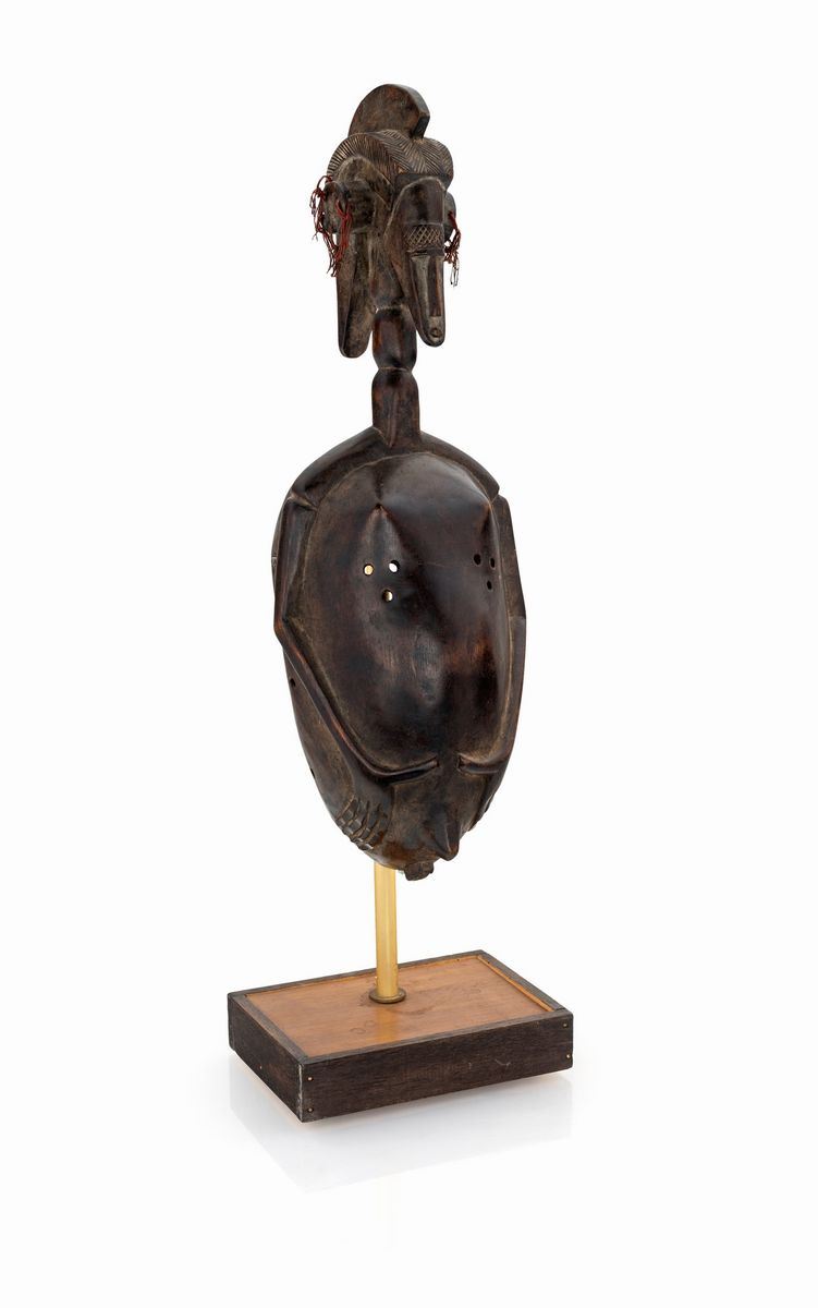 Maschera in legno patinato, Bambara, Mali